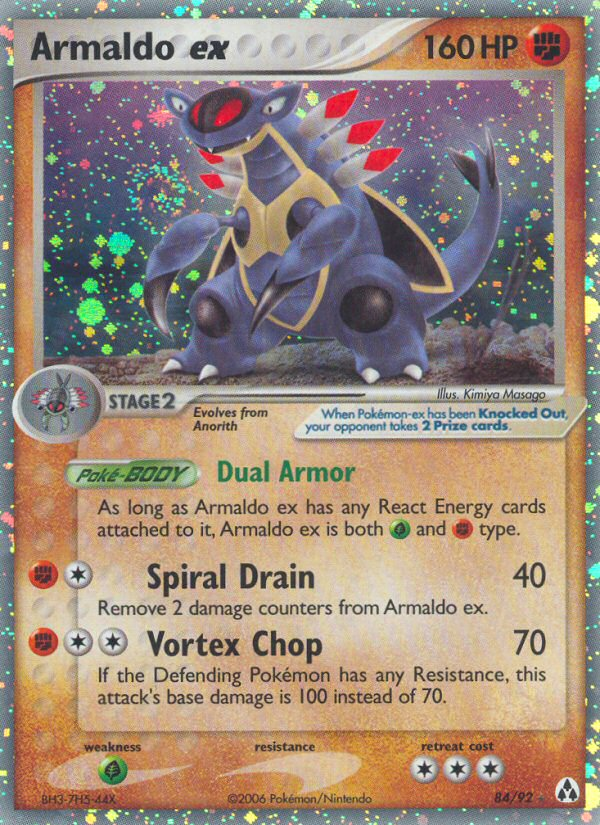 EX Legend Maker Holo Armaldo ex #84/92